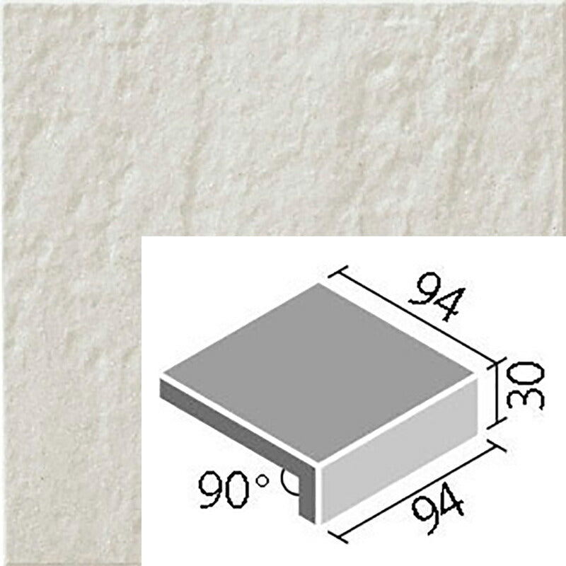 外装床タイル アレス 100mm角垂れ付き段鼻 ALS-101/1