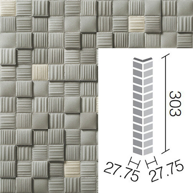 エコカラットプラス ラグジュアリーモザイク2 90°曲ネット張り ECP-25N/90-14/LUX11(グレー)