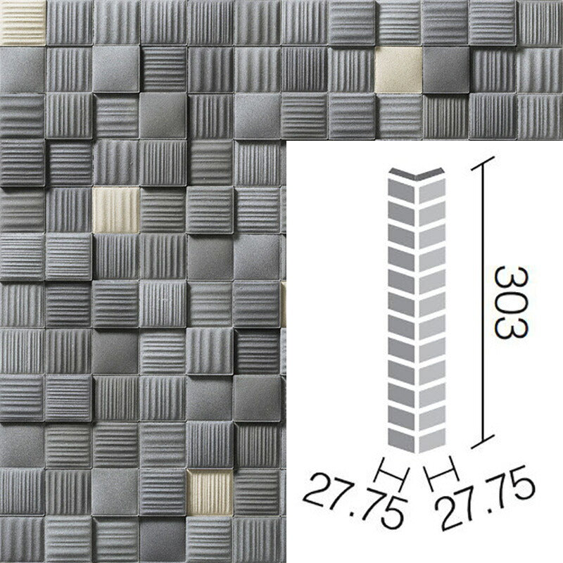 エコカラットプラス ラグジュアリーモザイク2 90°曲ネット張り ECP-25N/90-14/LUX12(ブルーグレー)
