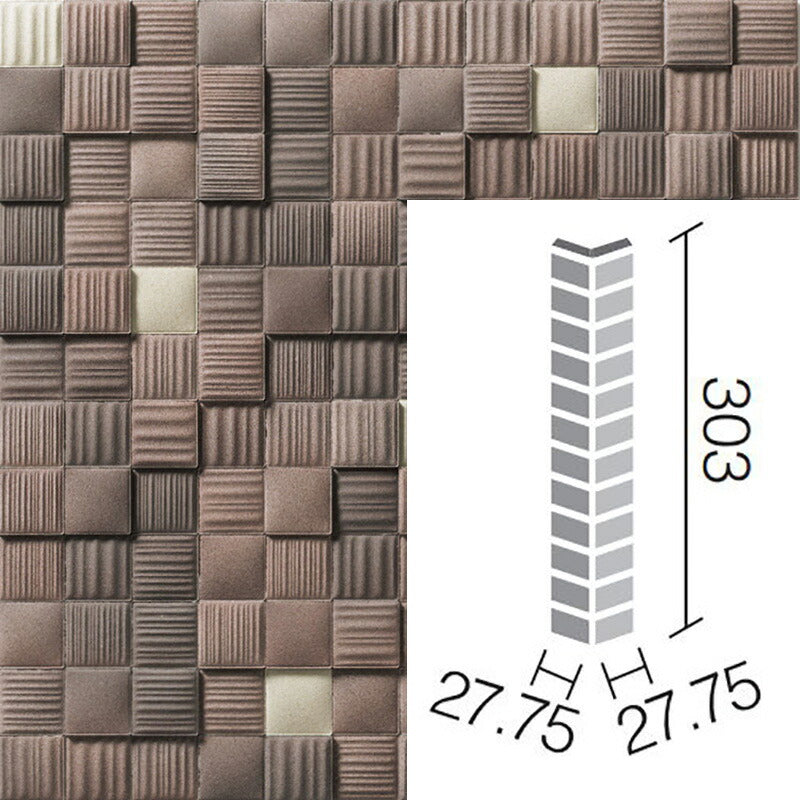 エコカラットプラス ラグジュアリーモザイク2 90°曲ネット張り ECP-25N/90-14/LUX13(グレイッシュモーブ)