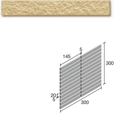 ニッタイ工業株式会社 外装壁タイル フレーバー(接着剤張り工法) FL203/2CS ボーダー(スダレ張り)(ユニット)
