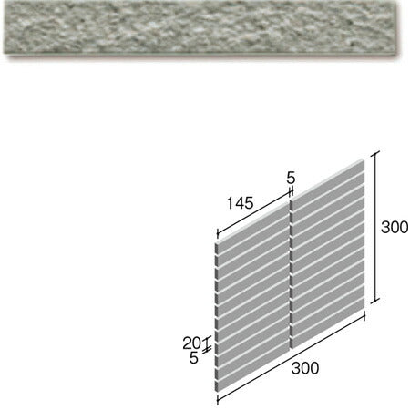 ニッタイ工業株式会社 外装壁タイル フレーバー(接着剤張り工法) FL203/6CS ボーダー(スダレ張り)(ユニット)