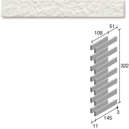 ニッタイ工業株式会社 外装壁タイル フレーバー(接着剤張り工法) FL203/7RC ボーダー出隅(ユニット)