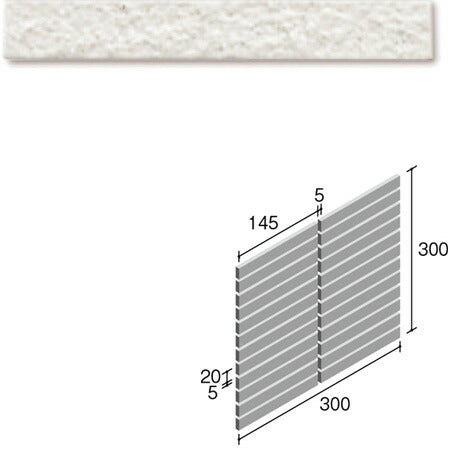 ニッタイ工業株式会社 外装壁タイル フレーバー(接着剤張り工法) FL203/7S ボーダー(スダレ張り)(ユニット)