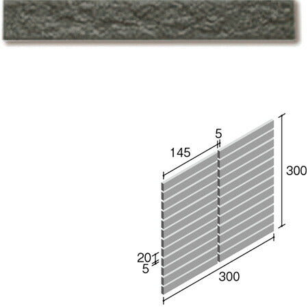 ニッタイ工業株式会社 外装壁タイル フレーバー(接着剤張り工法) FL203/8S ボーダー(スダレ張り)(ユニット)