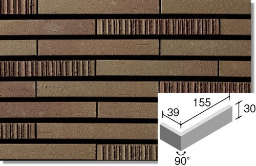 ニッタイ工業株式会社 外装壁タイル グラデミックス(接着剤張り工法) GDM-6H-40 ボーダー曲り(接着)