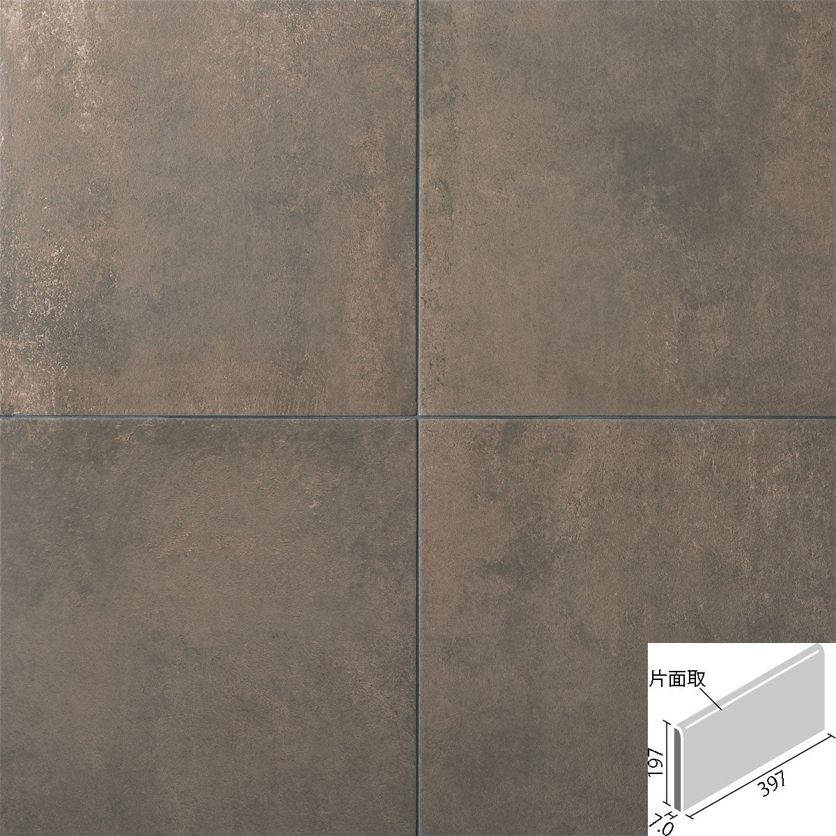 ビターメタル 400x200mm角片面取(長辺) ID-4260/BMA-3(U)