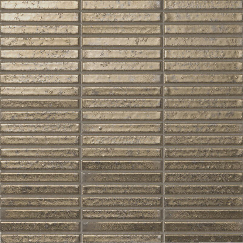 インテリアモザイク 窯変ボーダー 100x15mm角ボーダーネット張り IM-1015P1/YB41