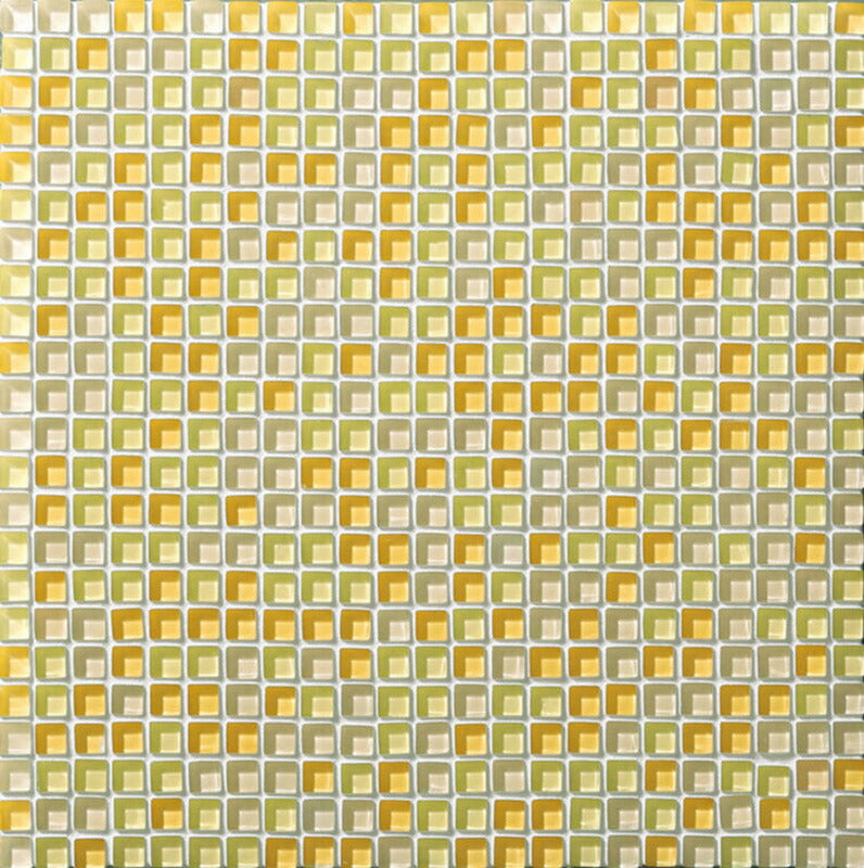 インテリアモザイク ガラスモザイク スプリングトーン 12角ネット張り IM-12P1/SRT3