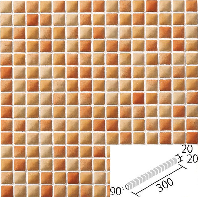 インテリアモザイク ムージャン 20mm角曲表紙張り IM-225P1/MUS8M(マット釉)