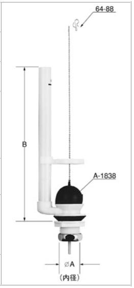 隅付ロータンク用フロート弁(防露用) DTF-870C-32 – 建材ネットIII