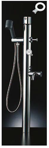 シングルレバー混合水栓柱(キー式ハンドル付) LF-932SGHK