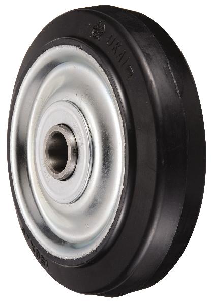 岐阜産研工業(ウカイ) Sタイプ 車輪 サイズ100mm 鋼板製ポリブタジェンゴム車輪 S-100