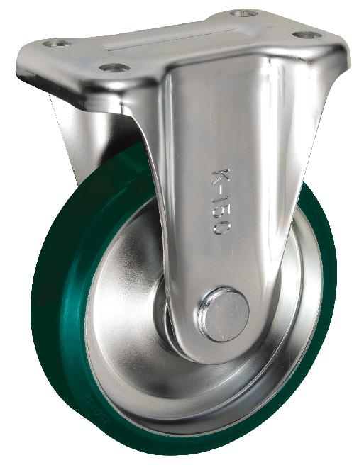 岐阜産研工業(ウカイ) Kタイプ キャスター サイズ150mm 鋼板製ウレタンゴム SUIK-150