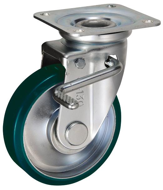 岐阜産研工業(ウカイ) JBタイプ キャスター サイズ130mm 鋼板製ウレタンゴム SUIJB-130