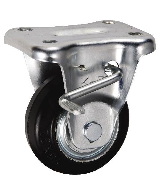岐阜産研工業(ウカイ) KBZタイプ キャスター サイズ75mm 鋼板製ゴム SKBZ-75