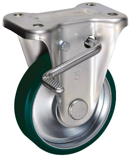 岐阜産研工業(ウカイ) KBZタイプ キャスター サイズ130mm 鋼板製ウレタンゴム SUIKBZ-130