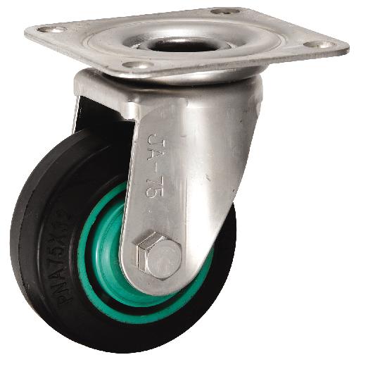 岐阜産研工業(ウカイ) JAタイプ キャスター サイズ75mm ゴム PNAJA-75