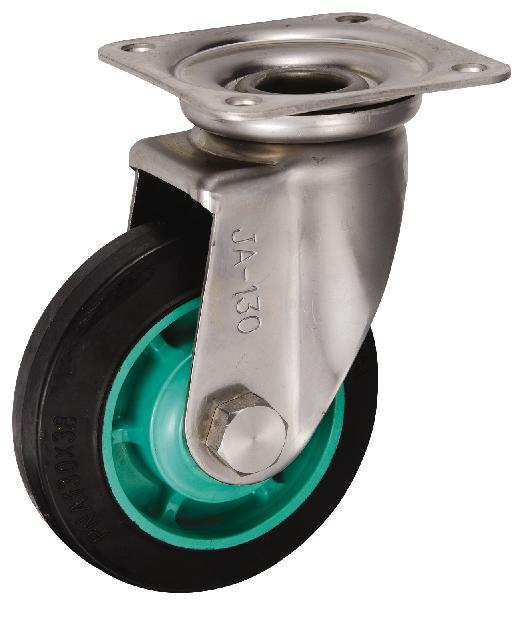 岐阜産研工業(ウカイ) JAタイプ キャスター サイズ130mm ゴム PNAJA-130