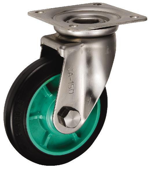 岐阜産研工業(ウカイ) JAタイプ キャスター サイズ150mm ゴム PNAJA-150