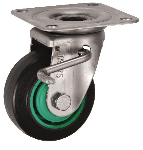 岐阜産研工業(ウカイ) JABタイプ キャスター サイズ75mm ゴム PNAJAB-75