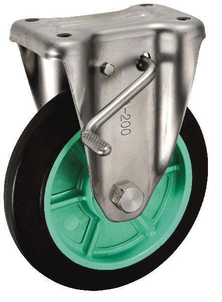 岐阜産研工業(ウカイ) KABZタイプ キャスター サイズ200mm ゴム PNAKABZ-200