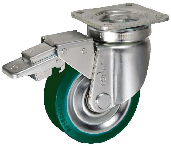 岐阜産研工業(ウカイ) JHBタイプ キャスター サイズ150mm 鋼板製ウレタン RFJHB-150