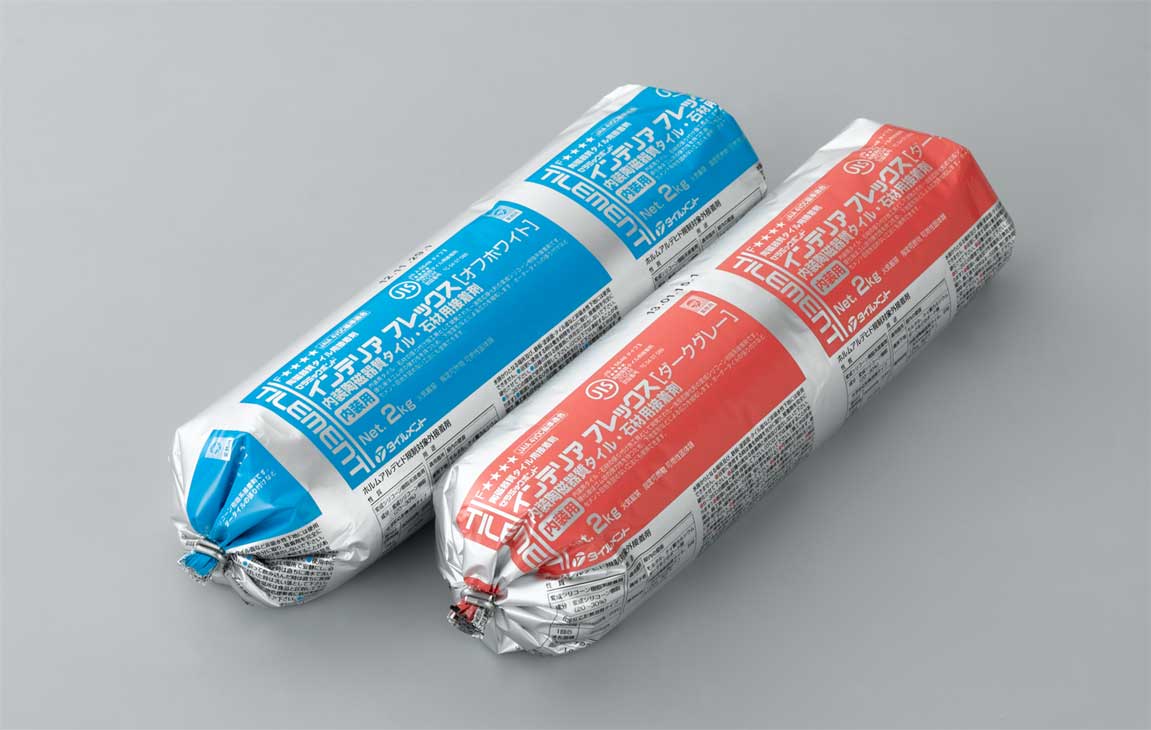 タイルメント 内装陶磁器質タイル・石材用接着剤 インテリア フレックス ダークグレー (9本入り/ケース)