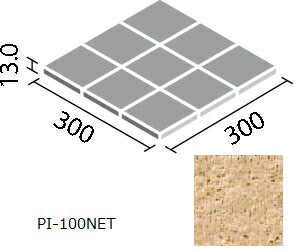 ピアッツア OXシリーズ 100mm角裏ネット張り PI-100NET/12