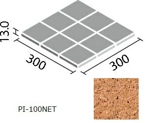 ピアッツア OXシリーズ 100mm角裏ネット張り PI-100NET/14