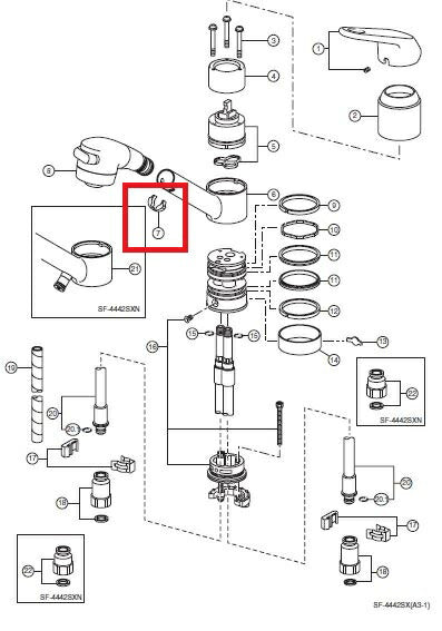 水栓部品 SF-C442SX系ストップリング 72-1002/N88