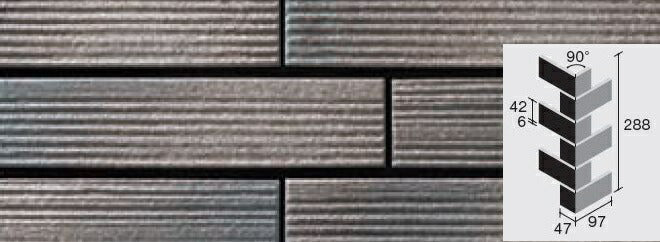 ニッタイ工業株式会社 外装壁タイル アイラスト IR-424/SS-30M 42四丁レンガ曲り(ユニット)(接着)(シート)
