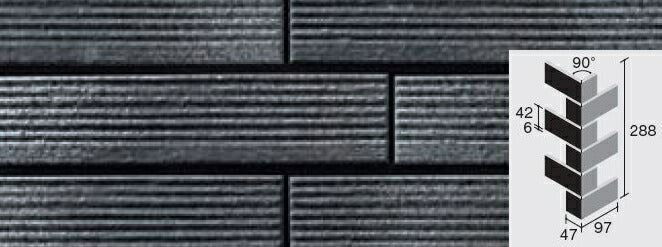 ニッタイ工業株式会社 外装壁タイル アイラスト IR-424/SS-33M 42四丁レンガ曲り(ユニット)(接着)(シート)