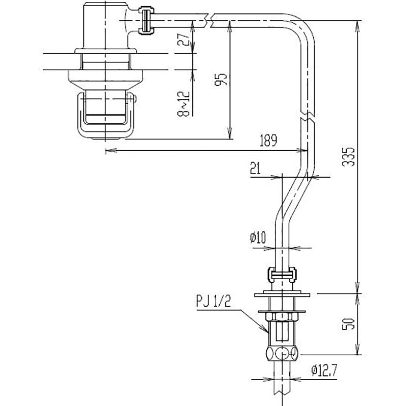 水栓部品 プッシュ式水栓部 LF-72P