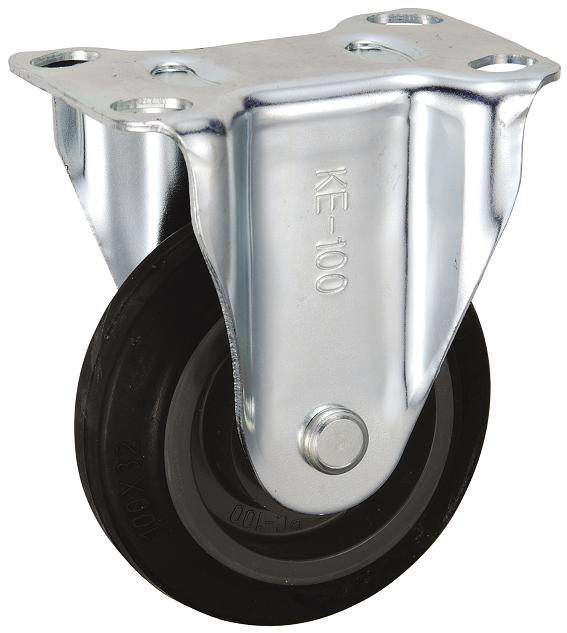 岐阜産研工業(ウカイ) PCKEタイプ 静流タイプ サイズ100mm 固定キャスター PCKE-100