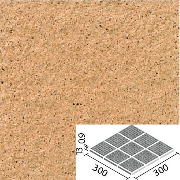 ピアッツア OXシリーズ 100mm角歩道用スロープ 裏ネット張り(Fパターン) PI-100NET/13F