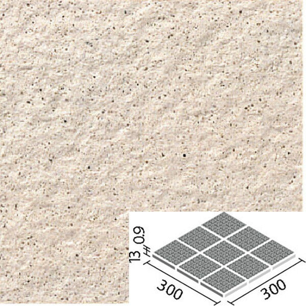 ピアッツア OXシリーズ 100mm角歩道用スロープ 裏ネット張り(Fパターン) PI-100NET/1F