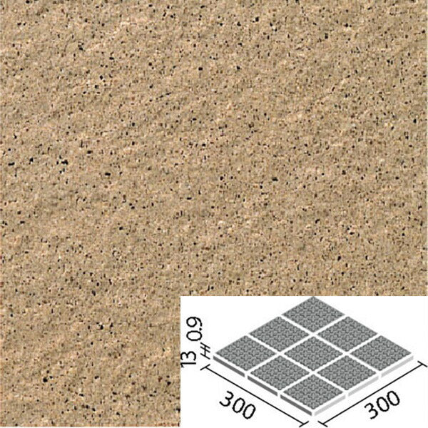 ピアッツア OXシリーズ 100mm角歩道用スロープ 裏ネット張り(Fパターン) PI-100NET/6F