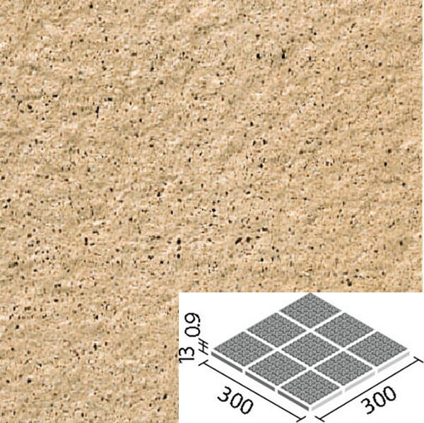 ピアッツア OXシリーズ 100mm角歩道用スロープ 裏ネット張り(Fパターン) PI-100NET/9F