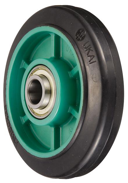 岐阜産研工業(ウカイ) PNDタイプ 車輪 サイズ100mm 樹脂製ポリブタジェンゴム車輪(ステンレスベアリング入) PND-100