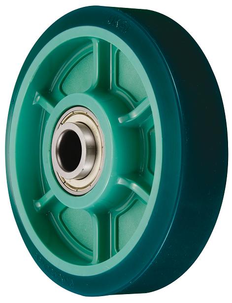 岐阜産研工業(ウカイ) PNUDタイプ 車輪 サイズ75mm 樹脂製ウレタンゴム車輪(ステンレスベアリング入) PNUD-75