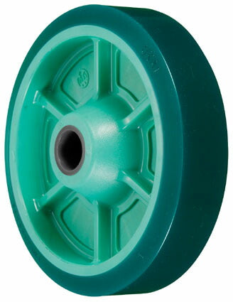 岐阜産研工業(ウカイ) PNUAタイプ 車輪 サイズ150mm 樹脂製ウレタンゴム車輪(滑り軸受け) PNUA-150