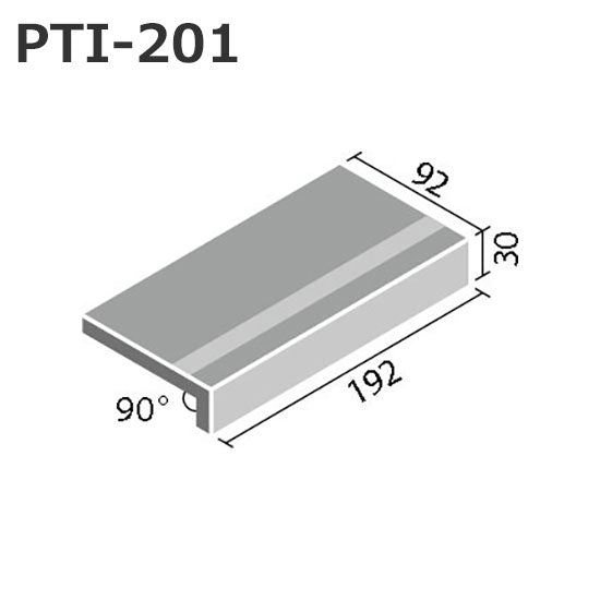 外装床タイル パティーノ 200x100mm角垂れ付き段鼻 PTI-201/4