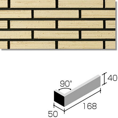 ニッタイ工業株式会社 外装壁タイル ラフネスボーダー(接着剤張り工法) RNES-6H-10 ボーダー標準曲り(接着)