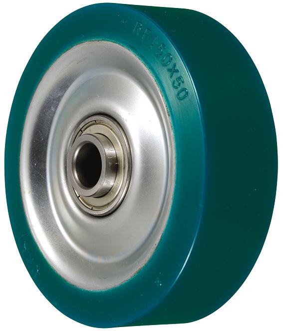 岐阜産研工業(ウカイ) RFタイプ 車輪 サイズ130mm 重荷重用鋼板製ウレタンゴム車輪 RF-130