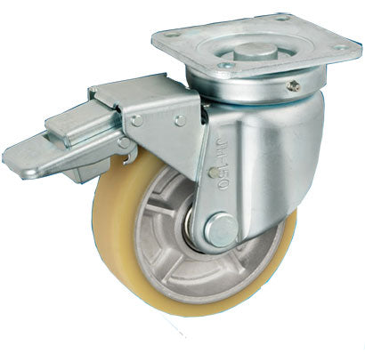 岐阜産研工業(ウカイ) RUJHB型 リッチウレタンキャスター ストッパー付旋回キャスター サイズ150mm RUJHB-150