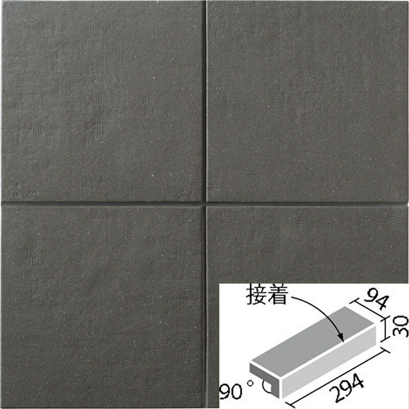 陶墨染2(とうぼくせん) 300x100mm角垂れ付き段鼻(接着) TBKN-301/3