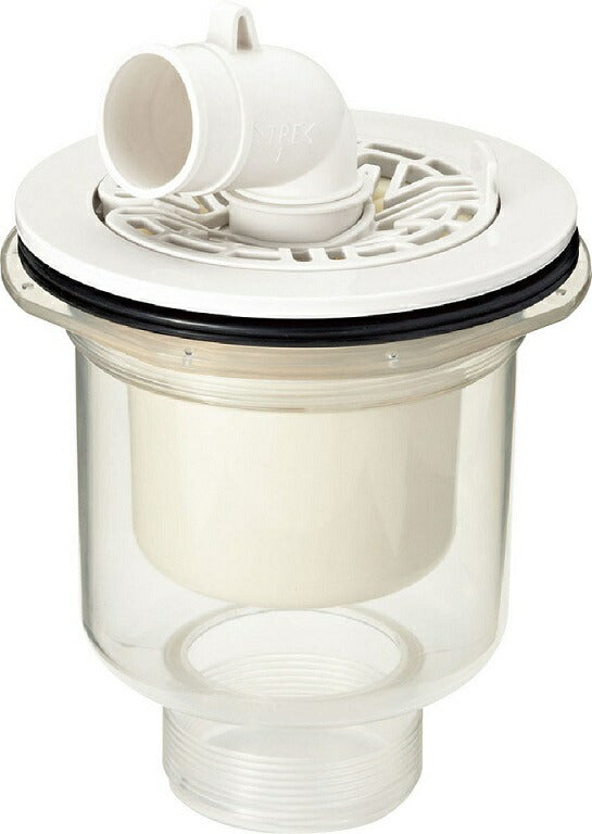 洗濯機パン用 排水トラップ タテビキ・透明 TP-53/FW1