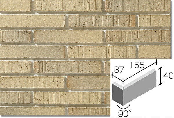 ニッタイ工業株式会社 外装壁タイル 窯艶彩~ようえんさい~(接着剤張り工法) YES-6H-20 ボーダー曲り(接着)
