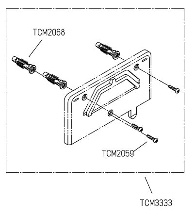 TCM3333　TOTO ウォシュレットリモコン TOTOリモコン TCH818R用ハンガ組品  ネコポスでお届け